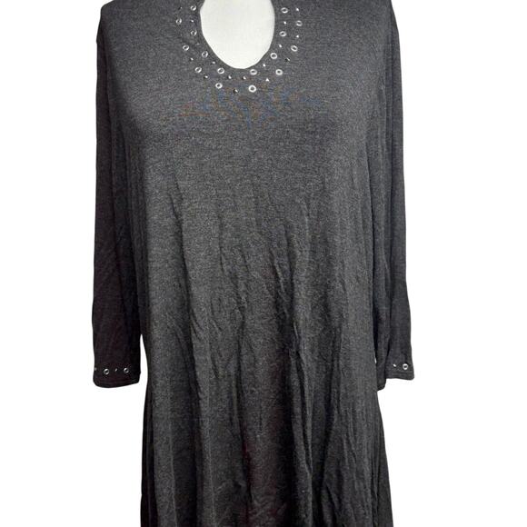 Belldini grey long sleeve dress - Picture 1 of 3